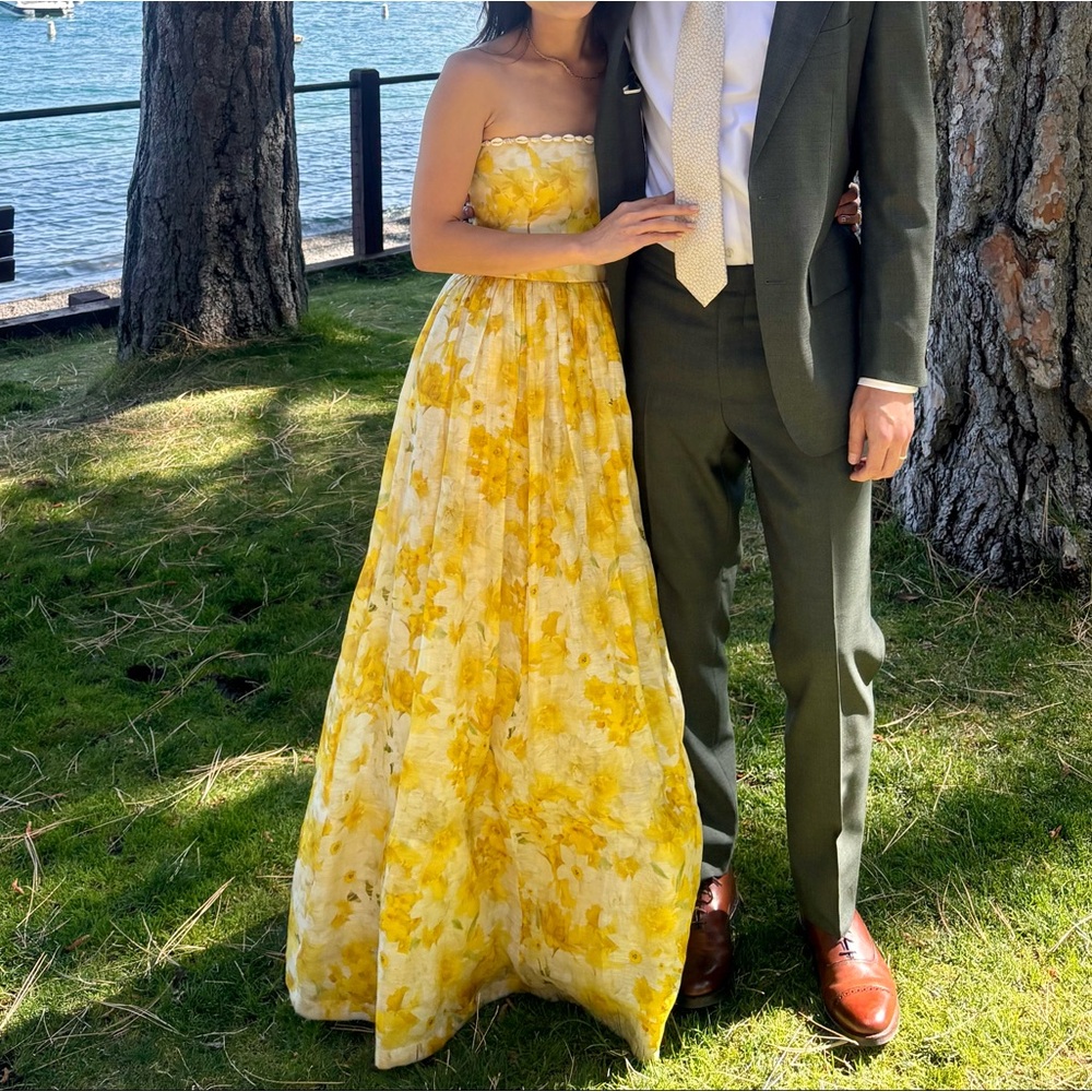 Zimmermann Wonderland Floral Strapless Gown XS - Picture 2 of 3